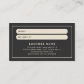 Moderne, fett und einfach Empfehlen eines Freundsc Visitenkarte (Rückseite)