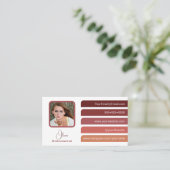 Moderne fette 5 Farbtabellen Sozial Visitenkarte (Stehend Vorderseite)