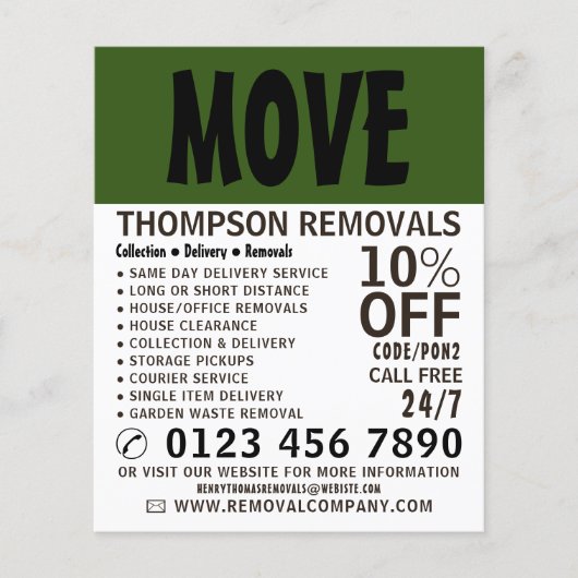 Moderne, fette, abholende Unternehmenswerbung Flyer (Vorne)