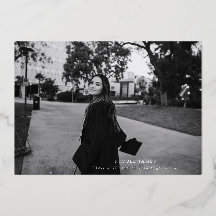 Moderne, fette Abschluss-Ankündigungsfolie gepress