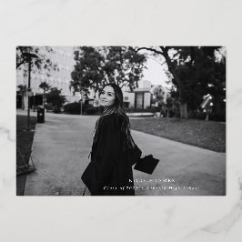 Moderne, fette Abschluss-Ankündigungsfolie gepress Folieneinladung