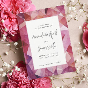 Moderne Fette Abstrakte Magenta Hot Pink Hochzeit Save The Date