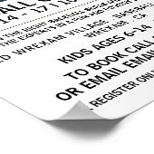 Moderne fette, Baseball Camp-Werbung Poster (Ecke)