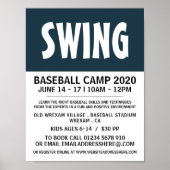Moderne fette, Baseball Camp-Werbung Poster (Vorne)