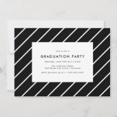 Moderne, fette Black Overlay Foto Graduation Party Einladung (Rückseite)