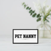 Moderne, fette Border Pet Nanny Business Card Visitenkarte (Stehend Vorderseite)