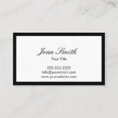 Moderne, fette Border Pet Nanny Business Card Visitenkarte (Rückseite)