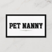 Moderne, fette Border Pet Nanny Business Card Visitenkarte (Vorderseite)