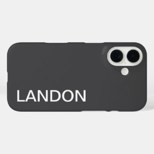 Moderne, fette, editierbare Name, Geschäft oder Ma iPhone 16 Hülle