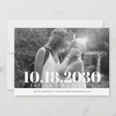 Moderne fette, einfache MinimalWedding Save The Date (Vorderseite)