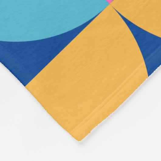 Moderne, fette Farben abstraktes Muster Fleecedecke (Ecke)