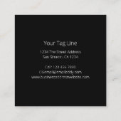 Moderne, fette Farbtöne Mit Monogramm Personalisie Quadratische Visitenkarte (Rückseite)