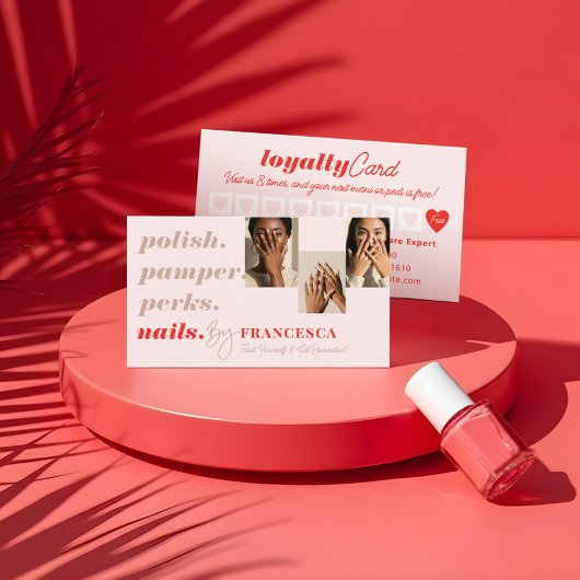 Moderne fette Fotomontage Nägel von Schönheitssalo Treuekarte