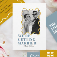 moderne, fette, funky, dusty Blue & Yellow Wedding