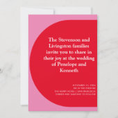 Moderne fette geometrische, spielerisch spielerisc einladung (Vorderseite)