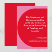 Moderne fette geometrische, spielerisch spielerisc einladung (Vorne/Hinten)