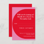 Moderne fette geometrische, spielerisch spielerisc RSVP karte (Vorne/Hinten)