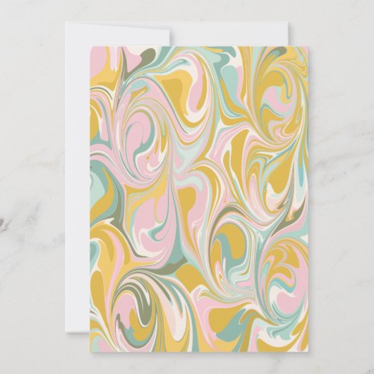 Moderne fette, gradige, Abstrakte Marmorhochzeit Einladung (Rückseite)