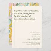 Moderne fette, gradige, Abstrakte Marmorhochzeit Einladung (Vorne/Hinten)