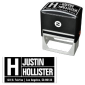 Moderne fette große Typografie-Rücksendeadresse Permastempel (Beispiel)