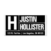 Moderne fette große Typografie-Rücksendeadresse Permastempel (Design)