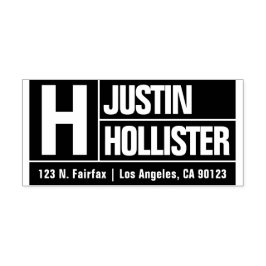 Moderne fette große Typografie-Rücksendeadresse Permastempel