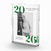 Moderne fette grüne Klasse des Abschlusses 2025 Fotoblock (Rechts)