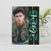 Moderne fette grüne Typografie zur Ankündigung ein (Stehend Vorderseite)