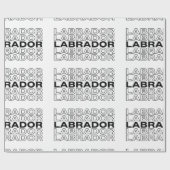 Moderne, fette Labrador-Typografie-Grafik Geschenkpapier (Flach)