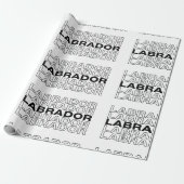 Moderne, fette Labrador-Typografie-Grafik Geschenkpapier (Ungerollt)