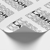 Moderne, fette Labrador-Typografie-Grafik Geschenkpapier (Ecke)