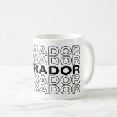 Moderne, fette Labrador-Typografie-Grafik  Kaffeetasse (VorderseiteRechts)