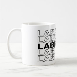 Moderne, fette Labrador-Typografie-Grafik Kaffeetasse