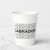 Moderne, fette Labrador-Typografie-Grafik  Pappbecher (Rückseite)