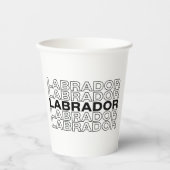 Moderne, fette Labrador-Typografie-Grafik  Pappbecher (Vorderseite)