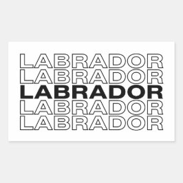 Moderne, fette Labrador-Typografie-Grafik Rechteckiger Aufkleber