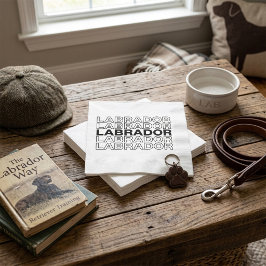 Moderne, fette Labrador-Typografie-Grafik Serviette