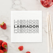 Moderne, fette Labrador-Typografie-Grafik  Serviette (Beispiel)
