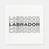 Moderne, fette Labrador-Typografie-Grafik Serviette (Vorderseite)
