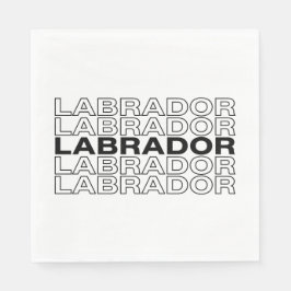 Moderne, fette Labrador-Typografie-Grafik Serviette
