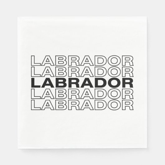 Moderne, fette Labrador-Typografie-Grafik  Serviette (Vorderseite)