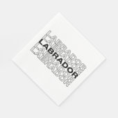 Moderne, fette Labrador-Typografie-Grafik  Serviette (Ecke)