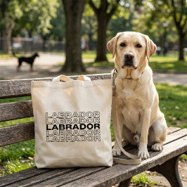 Moderne, fette Labrador-Typografie-Grafik Tragetasche