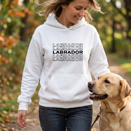 Moderne, fette Labradortypografie-Grafik Hoodie