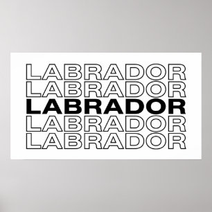 Moderne, fette Labradortypografie-Grafik Poster