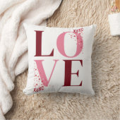 Moderne fette Liebe XOXO Valentinstag Geschenk Kissen (Decke)