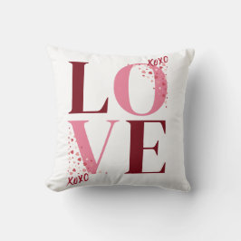 Moderne fette Liebe XOXO Valentinstag Geschenk Kissen