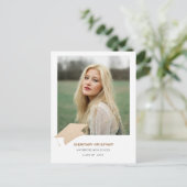 Moderne fette Minimalistische Grad Ankündigung Gol Postkarte (Stehend Vorderseite)