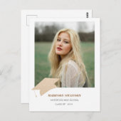 Moderne fette Minimalistische Grad Ankündigung Gol Postkarte (Vorne/Hinten)