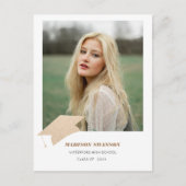 Moderne fette Minimalistische Grad Ankündigung Gol Postkarte (Vorderseite)